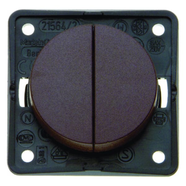 BERKER - Integro Flow/Pure Doppeltaster Braun Matt