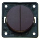 BERKER - Integro Flow/Pure Doppeltaster Braun Matt