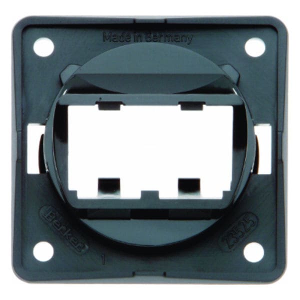 BERKER - INTEGRO Tragplatte für 2 MINI-COM Module, anthrazit, hochglänz.