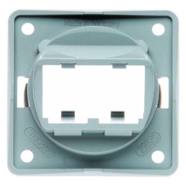 BERKER - INTEGRO Tragplatte für 2 MINI-COM Module, grau,hochglänz.