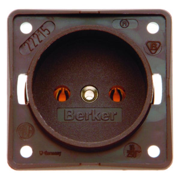 BERKER - Integro Steckdose o.Schutzk System NL m.Schraubkl. Braun