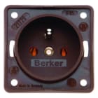 BERKER - Integro Steckdose Braun mit Erdungsstift