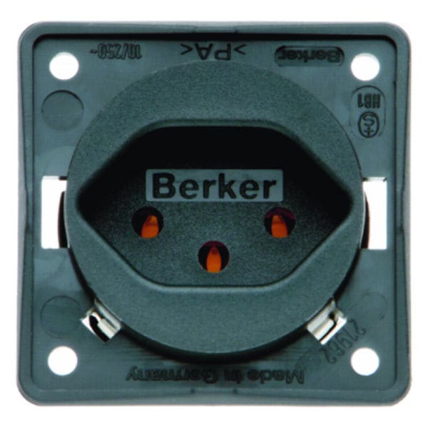 BERKER - INTEGRO SSD mit Schutzkontakt Schweiz Typ 13 anthrazit, damasziert