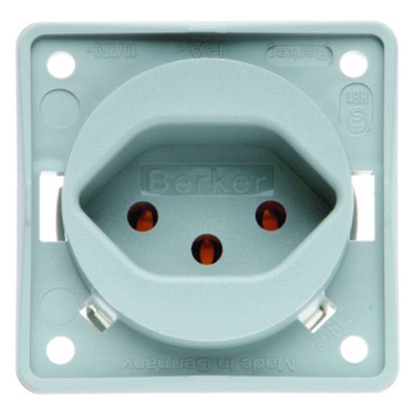 BERKER - Integro SSD mit Schutzkontakt Schweiz Typ 13 Grau