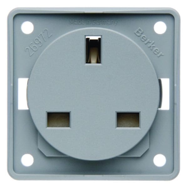 BERKER - INTEGRO STD British Standard mit Schutzkontakt, lichtgrau damas.