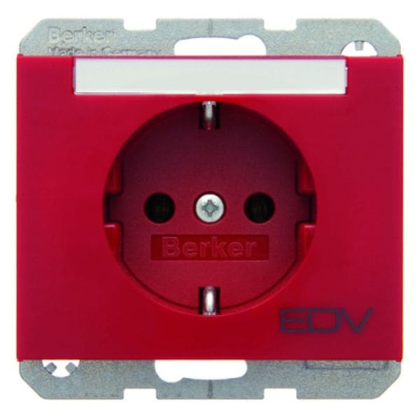BERKER - K.x SSD mit Beschriftungsfeld mit Aufdruck EDV rot