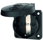 MENNEKES - Schuko-Anbausteckdose schwarz 16A 2p+E 230V IP54 Schraubklemme