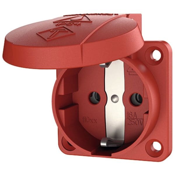 MENNEKES - Schuko-Anbausteckdose Rot 16A 2P+E 230V Ip54 Schraubklemme