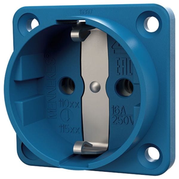 MENNEKES - Schuko-Anbausteckdose Blau 16A 2P+E 230V Ip20 Schraubklemme