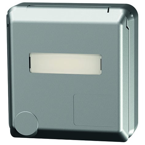 MENNEKES - Cee-Anbausteckdose Cepex 16A 5P 6H 400V IP44 Silber Ral9006