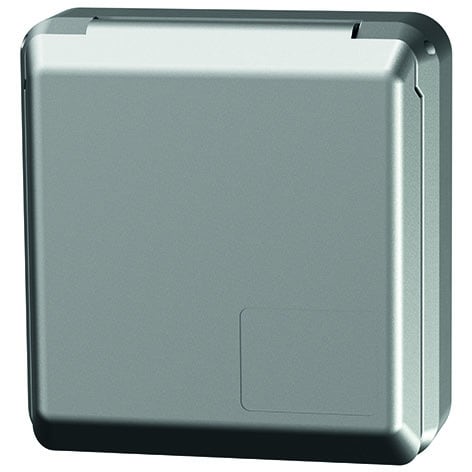 MENNEKES - Cee-Anbausteckdose Cepex 32A 5P 6H 400V IP44 Silber Ral9006