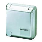 MENNEKES - Anbau Schuko-Wandsteckd. Cepex 16A 2P+E 230V IP44 Silber