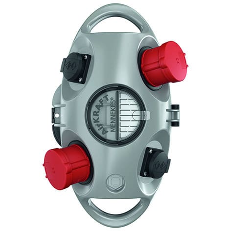 MENNEKES - Steckdosen-Kombi Airkraft 2xSSTD 2X16/5 IP44 Silber
