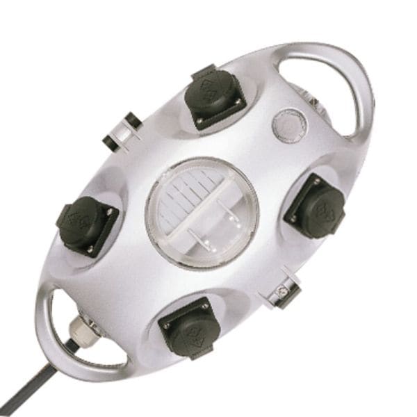 MENNEKES - Steckdosen-Kombi Airkraft 4xSSTD IP44 Silber 3M Kabel