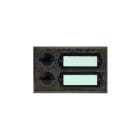 GROTHE - AP-Etagenplatte Bronzeguss 2 Taster, max.24V, (Typ ETA 502 G)