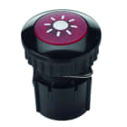GROTHE - Klingeltaster LED, Knopf rot/ Hülse Alu/schwarz, (Typ PROTACT 100 LED)