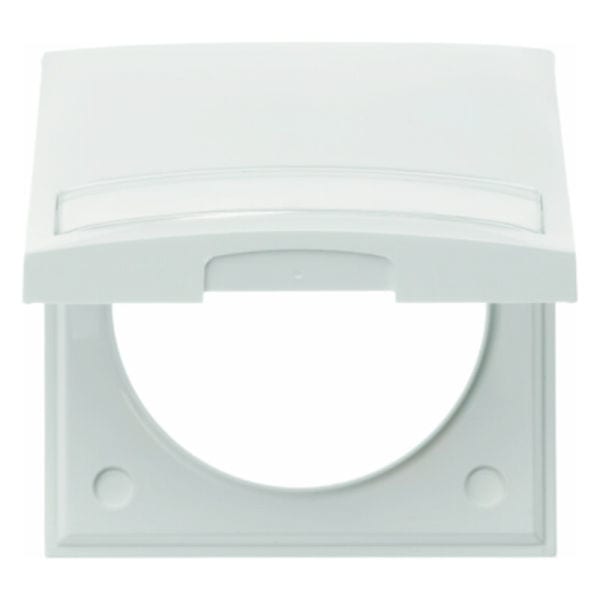 BERKER - INTEGRO Flow Rahmen 1fach mit Klappdeckel u. Beschriftungsfeld pw.