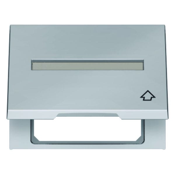 BERKER - K.5 Zw.Ring m.Klp.Deckel u.Beschr feld f.Zstk.50x50 u.Zentralpl.,Edelstahl