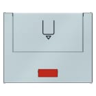 BERKER - K.5 Hotelcard-Schalteraufsatz m.Aufdruck u.roter Linse, Edelstahl