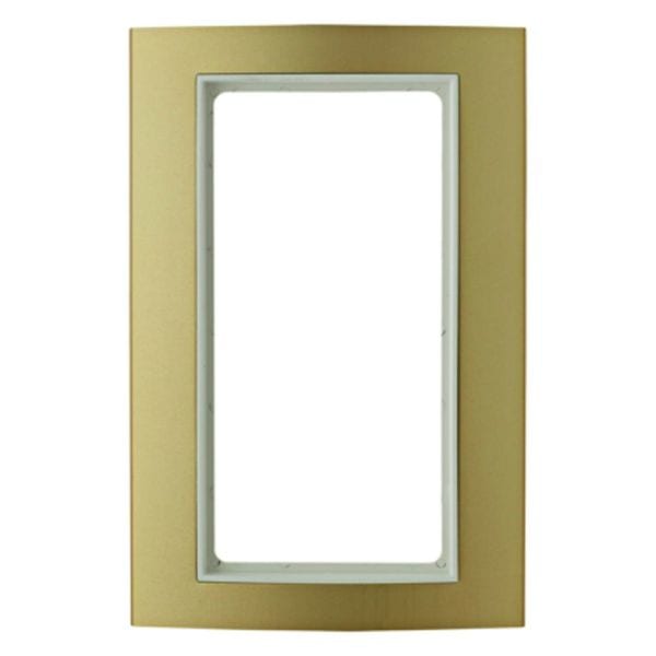 BERKER - KNX B.3 Rahmen mit großem Ausschnitt Alu gold/polarweiß matt