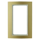 BERKER - KNX B.3 Rahmen mit großem Ausschnitt Alu gold/polarweiß matt