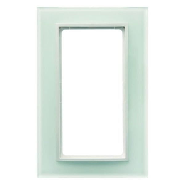 BERKER - KNX B.7 Rahmen mit großem Ausschnitt Glas polarweiß