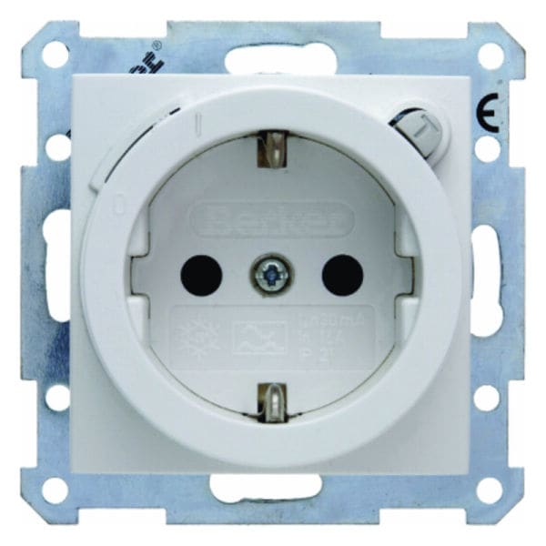 BERKER - S.1/B.x SSD mit FI-Schutzschalter polarweiß glänzend