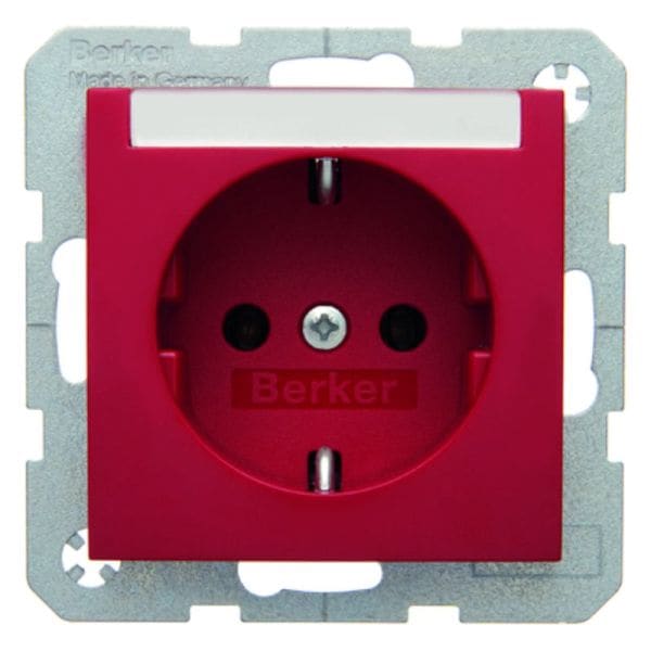BERKER - S.1/B.x SSD mit Schriftleiste rot glänzend
