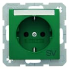 BERKER - S.1/B.x SSD mit Schriftleiste und Aufdruck SV grün glänzend