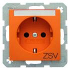 BERKER - S.1/B.x SSD mit Schriftleiste und Aufdruck ZSV orange glänzend