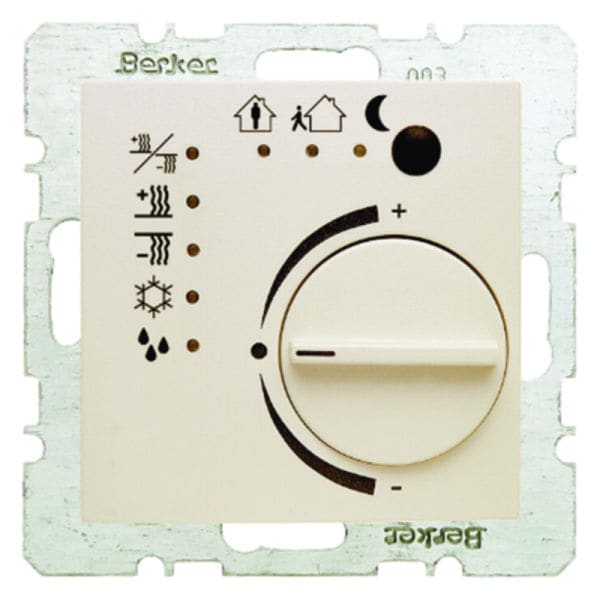 BERKER - KNX S.1 Raumtemperaturregler mit 4fach Tasterschnittstelle weiß gl.