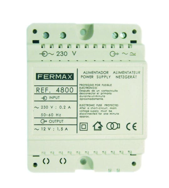 FERMAX - Netzgerät,für Verteiler- einbau 4 TE,230V/12Vac-1,5A