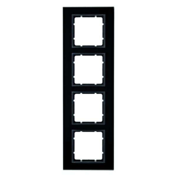 BERKER - B.7 Rahmen 4fach Glas schwarz