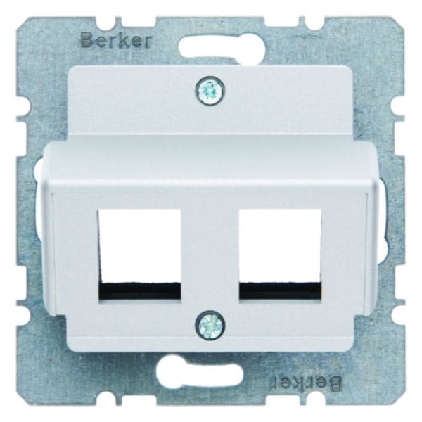 BERKER - S.1/B.x Zentralplatte für AMP Modular Jacks alu matt