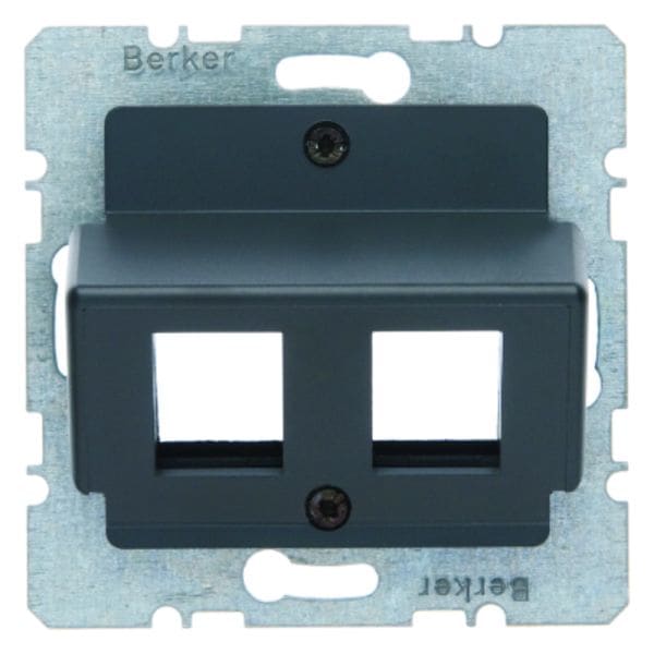 BERKER - S.1/B.x Zentralplatte für AMP Modular Jacks anthrazit matt