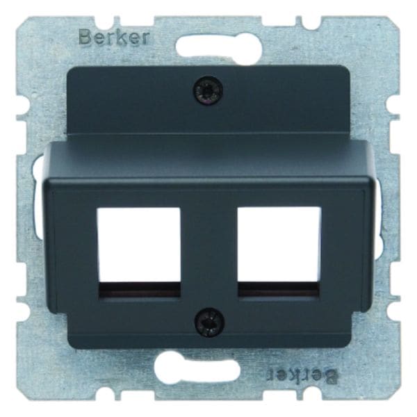 BERKER - S.1/B.x Zentralplatte für Krone Modular Jacks, anthrazit matt