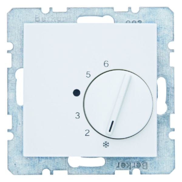 BERKER - S.1/B.x Raumtemperaturregler mit Zentralstück 230 V polarweiß matt