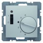 BERKER - S.1/B.x Raumtemperaturregler mit Schalter/Öffner 230 V alu matt