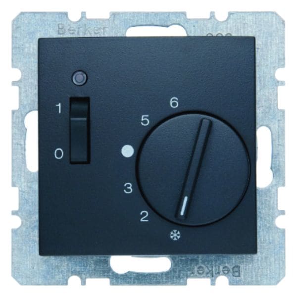 BERKER - S.1/B.x Raumtemperaturregler mit Schalter/Öffner 230 V anthrazit matt