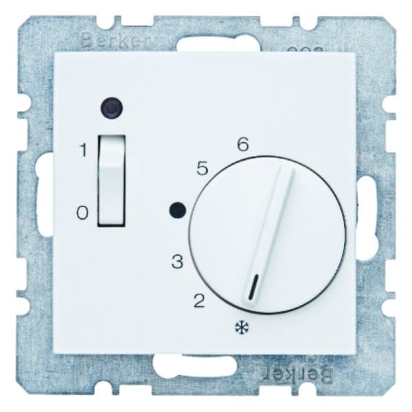 BERKER - S.1/B.x Raumtemperaturregler mit Schalter/Öffner 230 V polarweiß matt