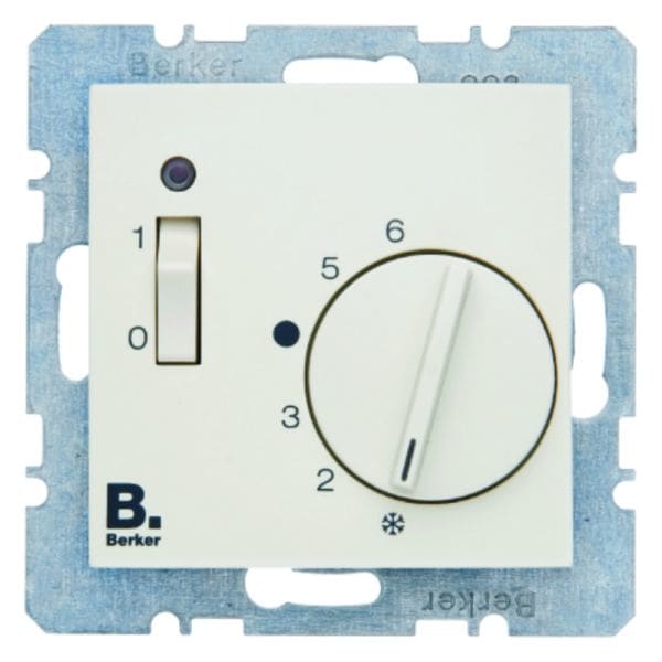 BERKER - S.1 Raumtemperaturregler mit Schalter/Öffner 230 V weiß glänzend
