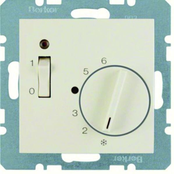 BERKER - S.1 Raumtemperaturregler mit Zentralstück 24 V weiß glänzend