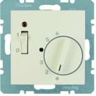 BERKER - S.1 Raumtemperaturregler mit Zentralstück 24 V weiß glänzend