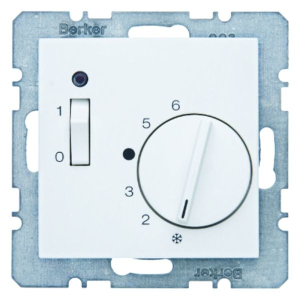 BERKER - S.1/B.x Raumtemperaturregler mit Zentralstück 24 V polarweiß glänzend