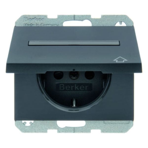 BERKER - K.1 SSD mit Klappdeckel und Beschriftungsfeld anthrazit matt