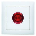 BERKER - S.1 Stiegenhaus-Taster mit rotem Knopf o.Lampe polarweiß glänzend