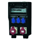 MENNEKES - Evergum-Kombi Little Schwarz 3xSSTD 2X16/5 IP44 +Abs.
