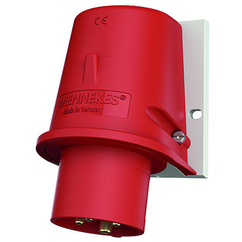 MENNEKES - CEE-Wandgerätestecker 32A 4p 400V 6h IP44