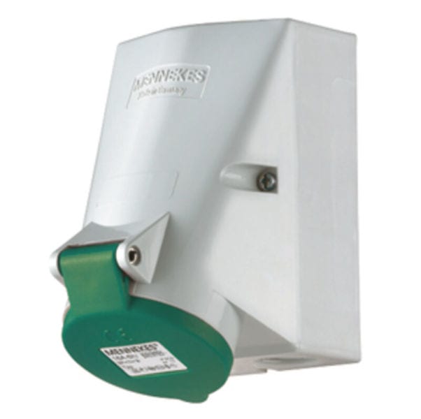 MENNEKES - CEE-Wandsteckdose TwinContact 32A 5p >50-500V 2h IP44 >300-500Hz