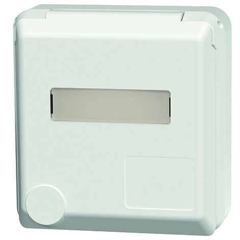 MENNEKES - Anbau CEE-Wandsteckd. Cepex 16A 4p 400V 6h IP44 alpinweiß m.Beschr.